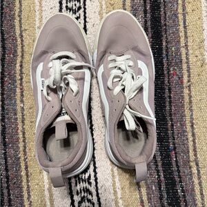 Vans Women's Mauve and White Sneakers